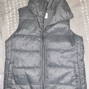 Gray old navy puff vest